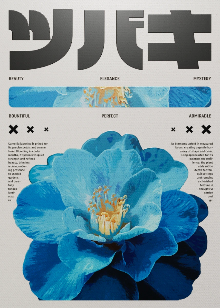 Deep Blue Camellia