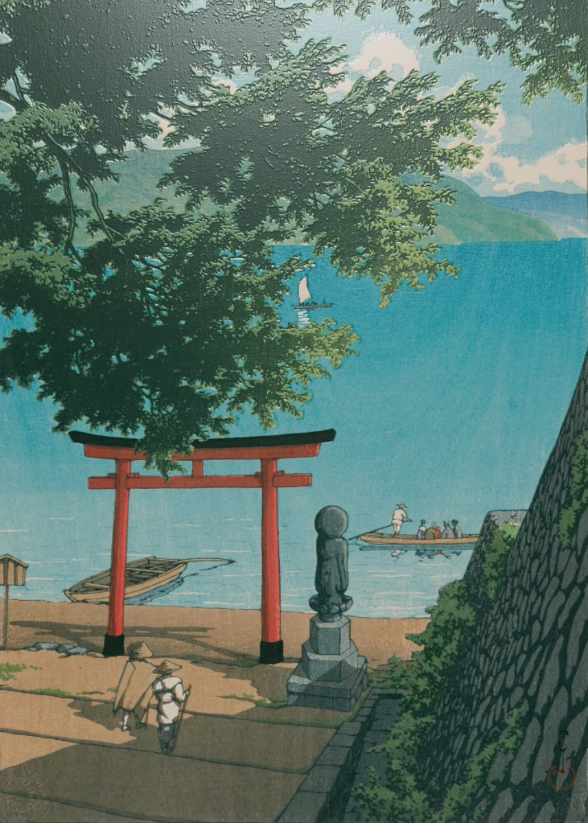 Lake Ashi with Torii Gate