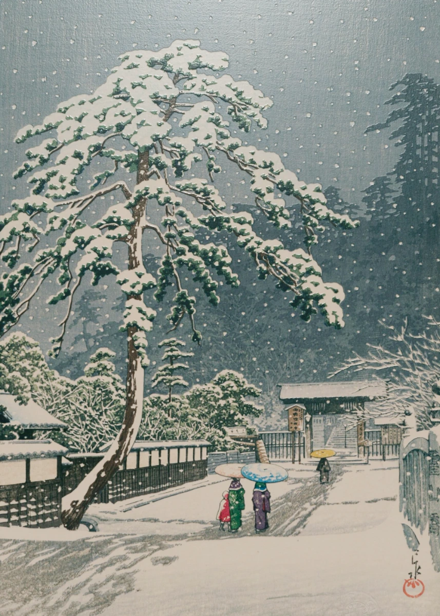 Snow at Zojoji Temple
