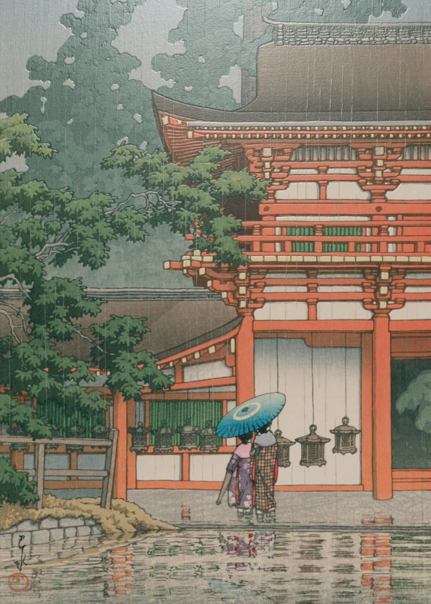 Rain at Kasuga Shrine, Nara