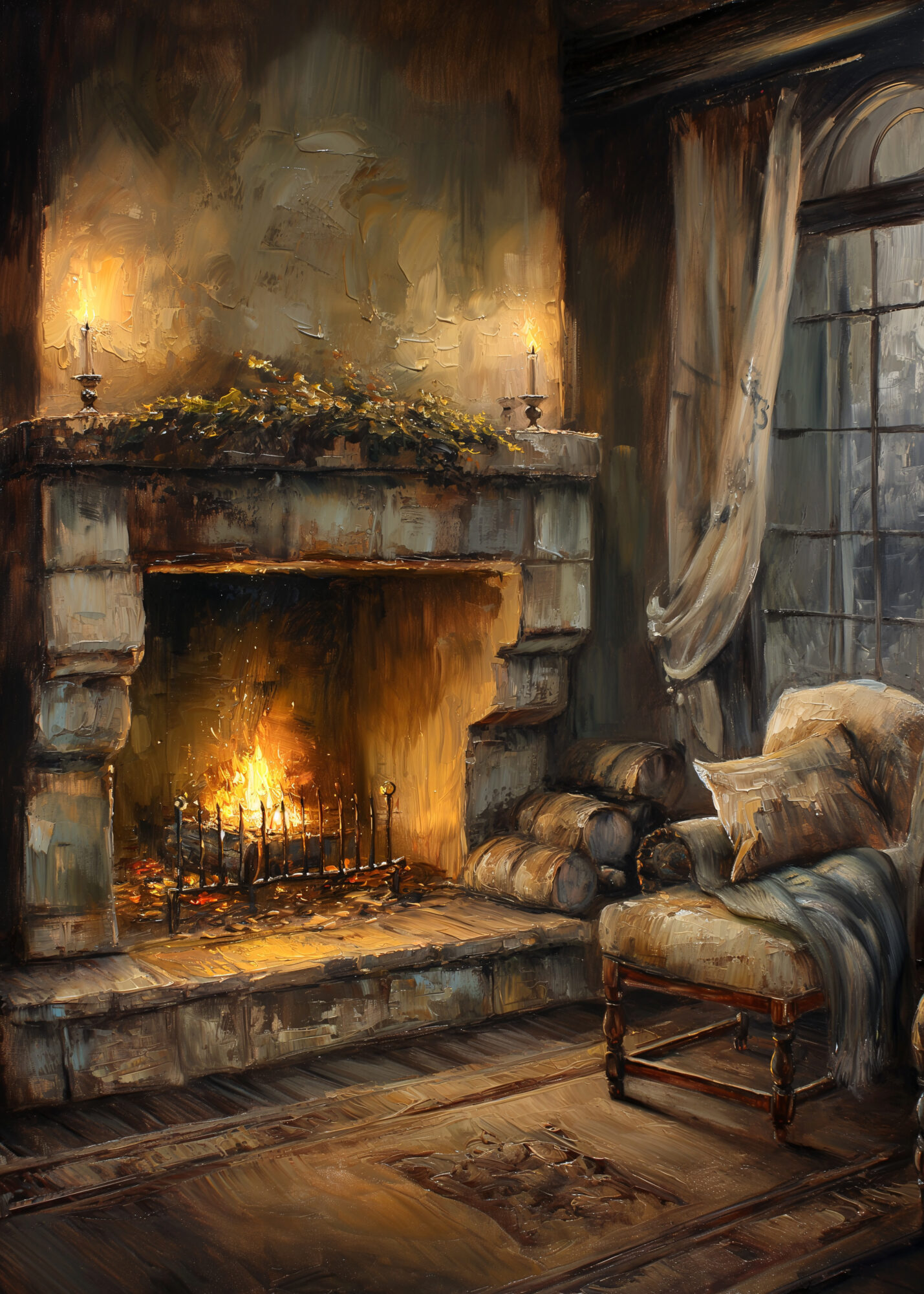 Hearthlight Quiet metal poster by Maya Arunika