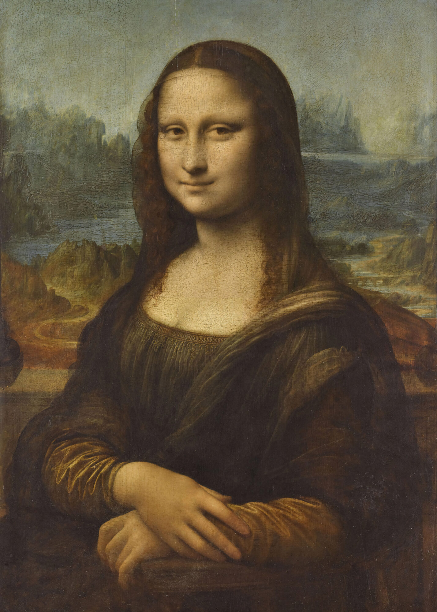 Mona Lisa - Metal Poster by Leonardo da Vinci